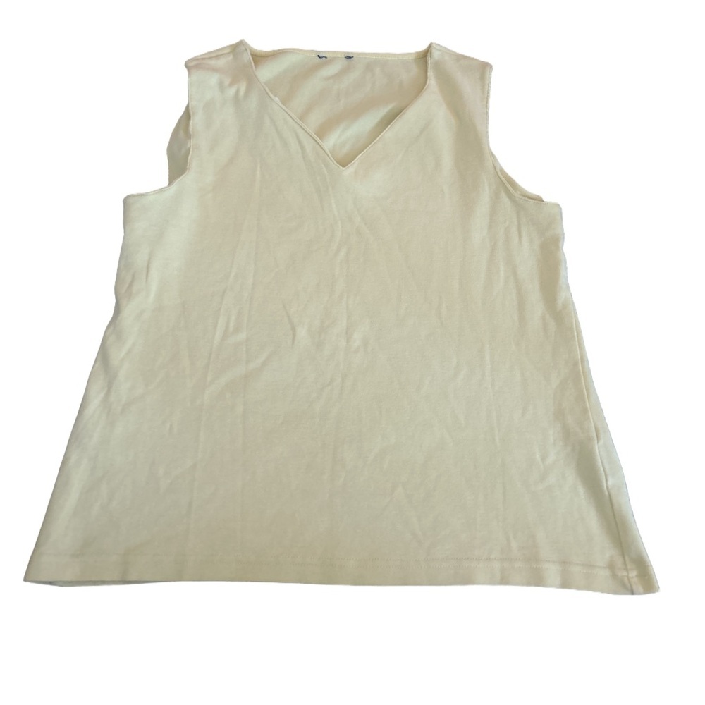 Women's Yellow V-Neck Sleeveless Top